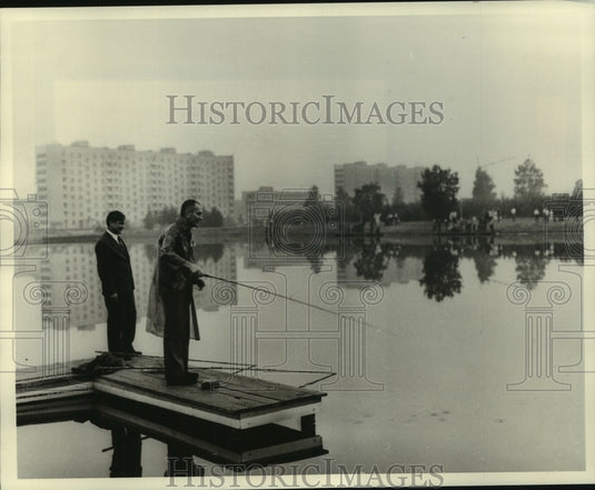 1975, Astronaut David K. Slayton fishes at Star City near Moscow - Historic Images