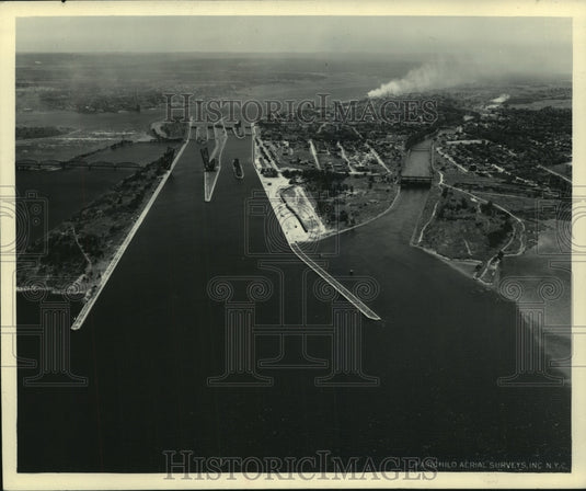  Aerial view of Waterways, South St. Marie, - Historic Images