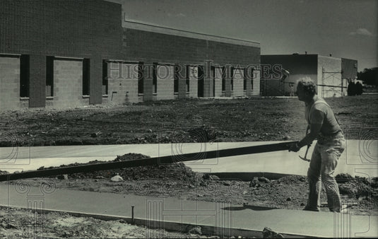 1985, Work continues at the industrial park in Sussex Wisconsin - Historic Images