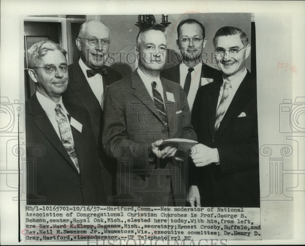 1957 Press Photo National Association of Congregational Churches, Connecticut - Historic Images