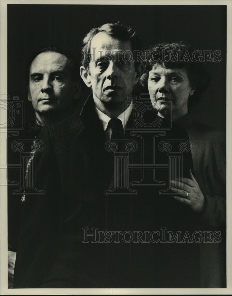 1988 Press Photo Montgomery Davis, William Leach, Ruth Schudson, Actors - Historic Images