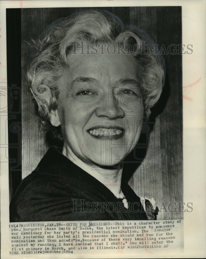 1964, Senator Margaret Chase Smith for President in Washington. - Historic Images