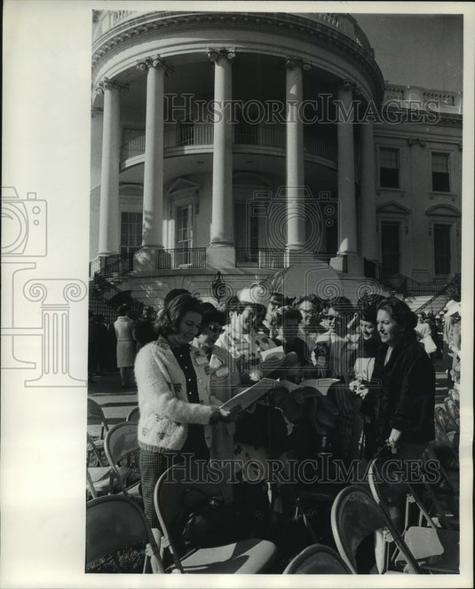 1964, Jeanette Swed & other Wisconsin delegates at the White House - Historic Images
