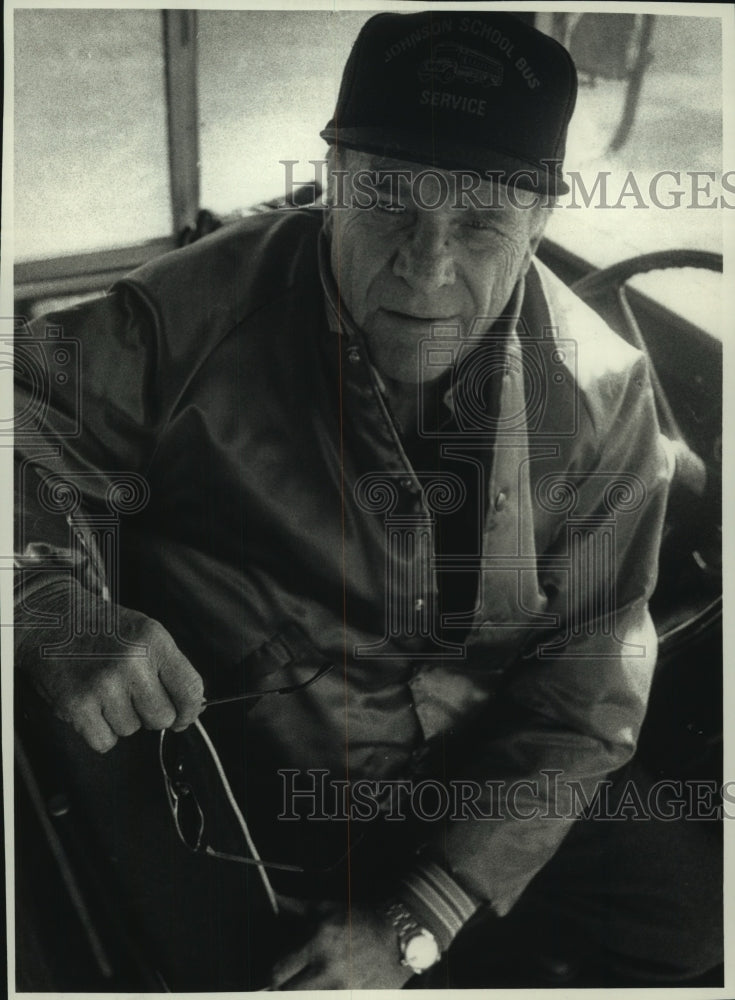 1989, Bob Tank, school bus driver, Menomonee Falls, Wisconsin - Historic Images