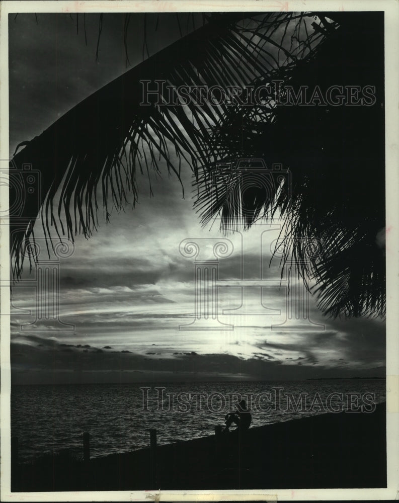1968, sunset at Bahia Honda, one of the Florida Keys - mjc14139 - Historic Images