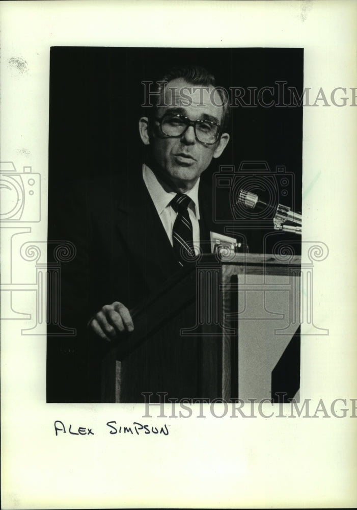 1982 Press Photo Milwaukee&#39;s A.F. Simpson of Modine Manufacturing Co. - Historic Images