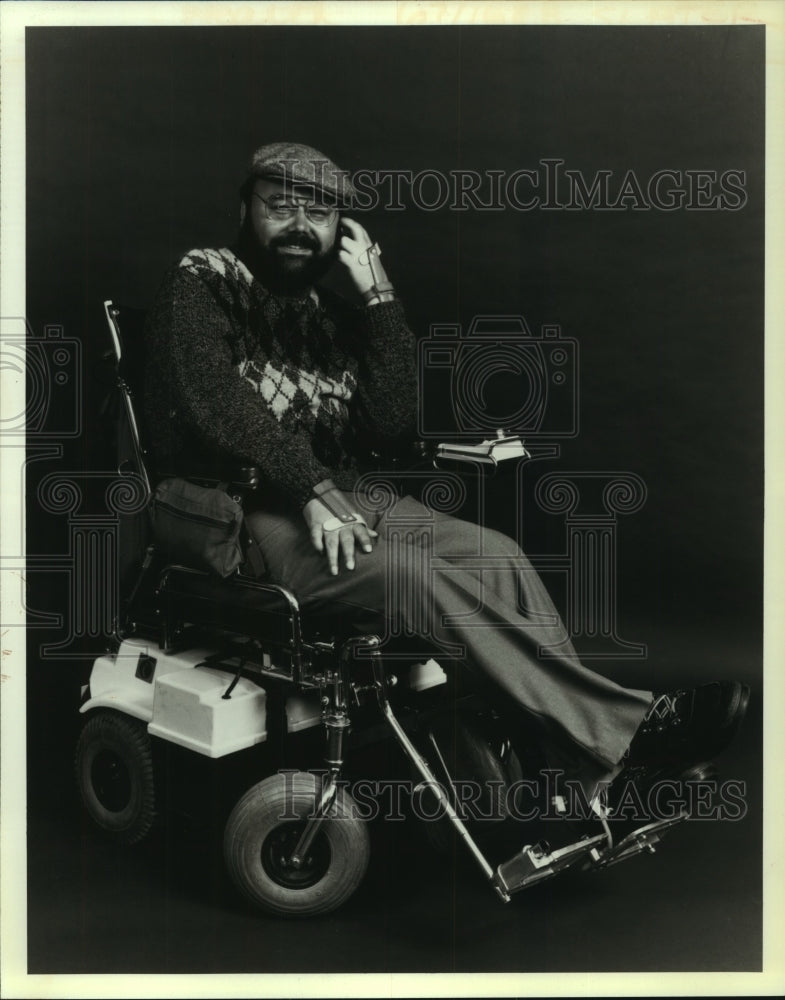 1986 Press Photo James Slater, Freelance Writer, Paralyzed in Car Accident - Historic Images