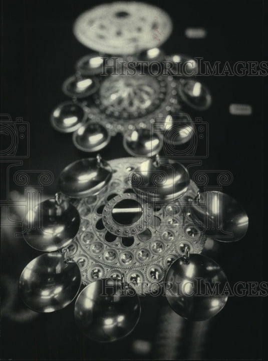 1985 Press Photo Jewelry by Silversmith Torleiv Bjorgum, Nomeland, Norway - Historic Images