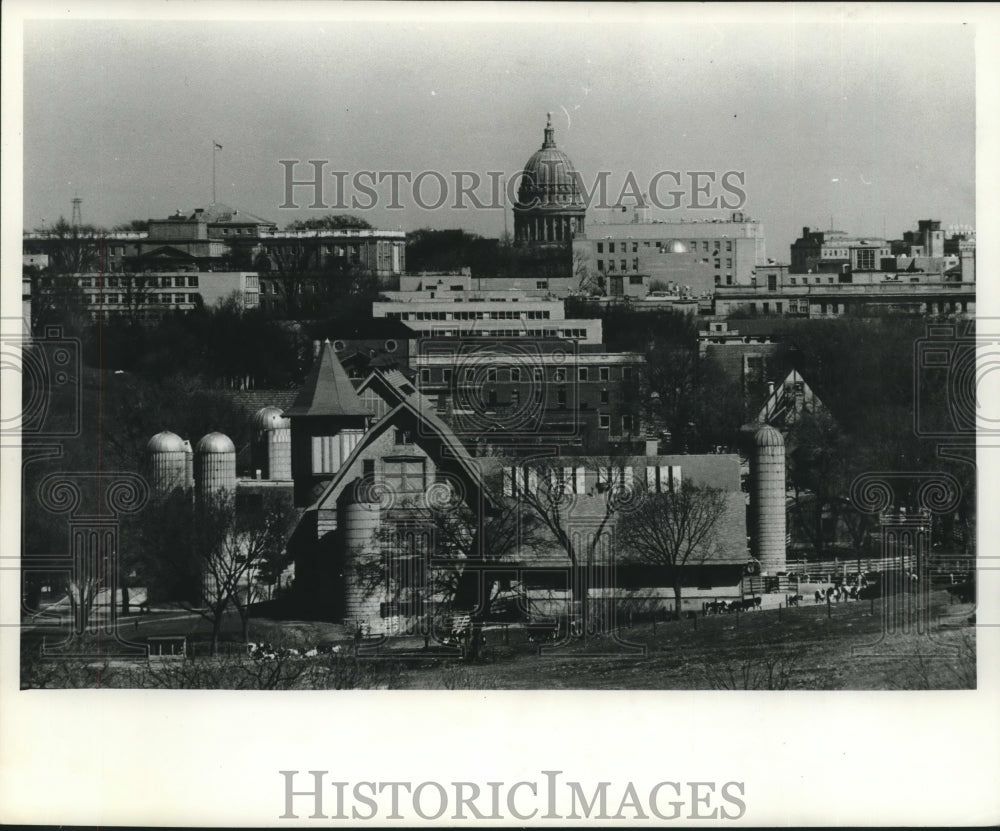 1960, University of Wisconsin - Madison farm school is near capitol - Historic Images