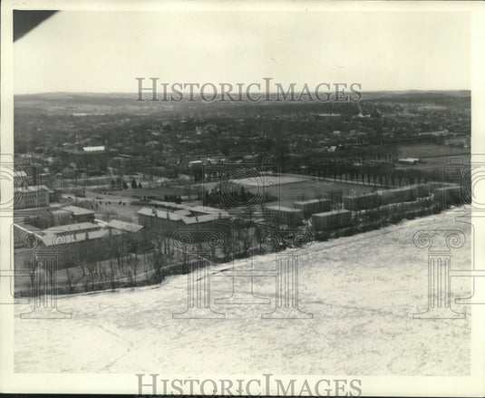 1940, Air view of University of Wisconsin-Madison's men's dormitories - Historic Images