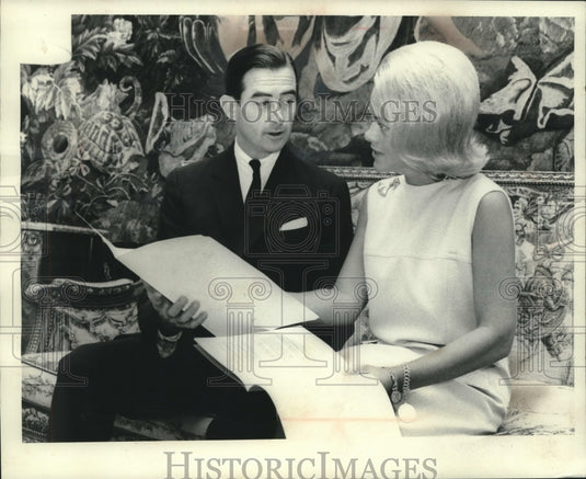 1966 Press Photo James Symington & secretary Connie Dunaway in Washington - Historic Images