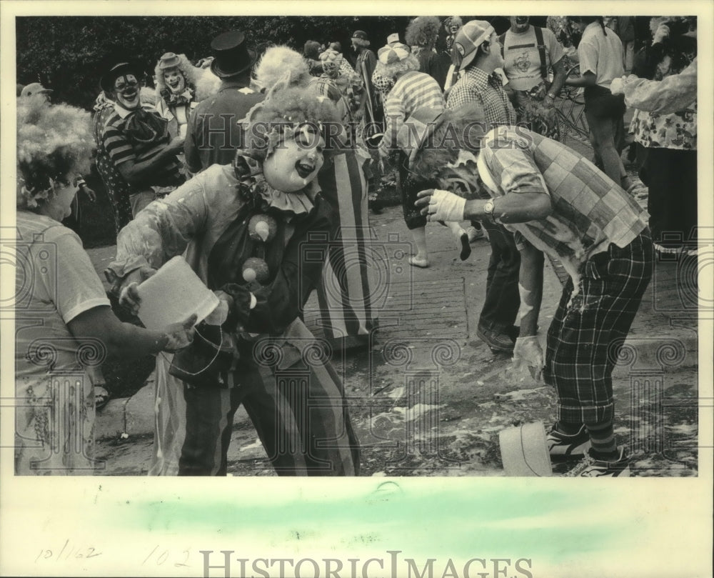 1984, Clowning lessons at University of Wisconsin-La Crosse - Historic Images