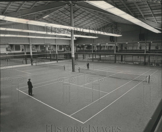 1958 Press Photo University of Wisconsin at Madison Tennis and Squash courts - Historic Images