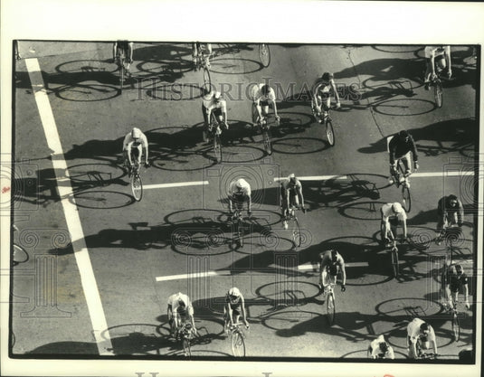 1992, N.Water St 12th Annual Miller Lite Ride for the Arts bicyclists - Historic Images