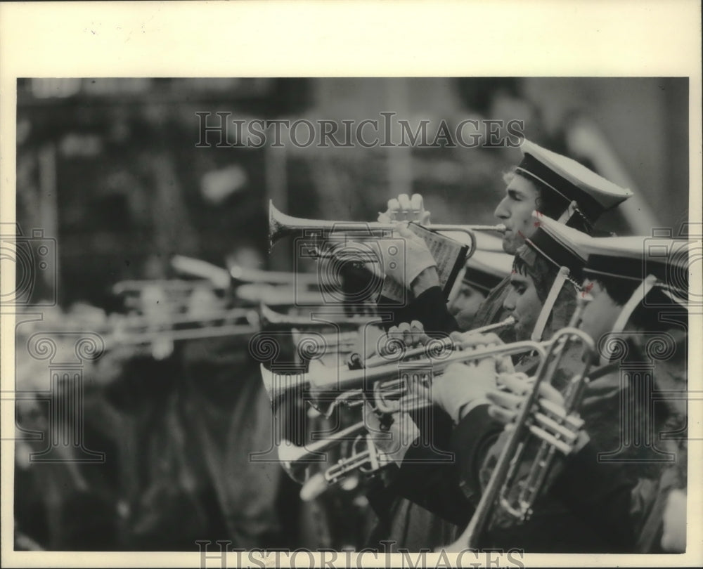 1984 University of Wisconsin Madison band at Camp Randall stadium-Historic Images