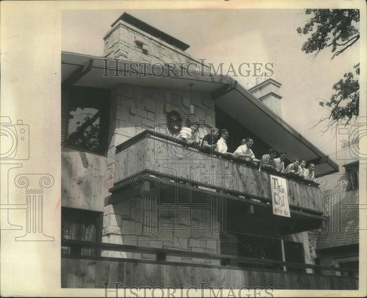 1966, Group of Theta Chis relax at University of Wisconsin, Madison - Historic Images