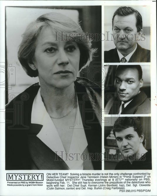 1993 Press Photo Hellen Mirren and other cast members of Prime Suspect 2 - Historic Images