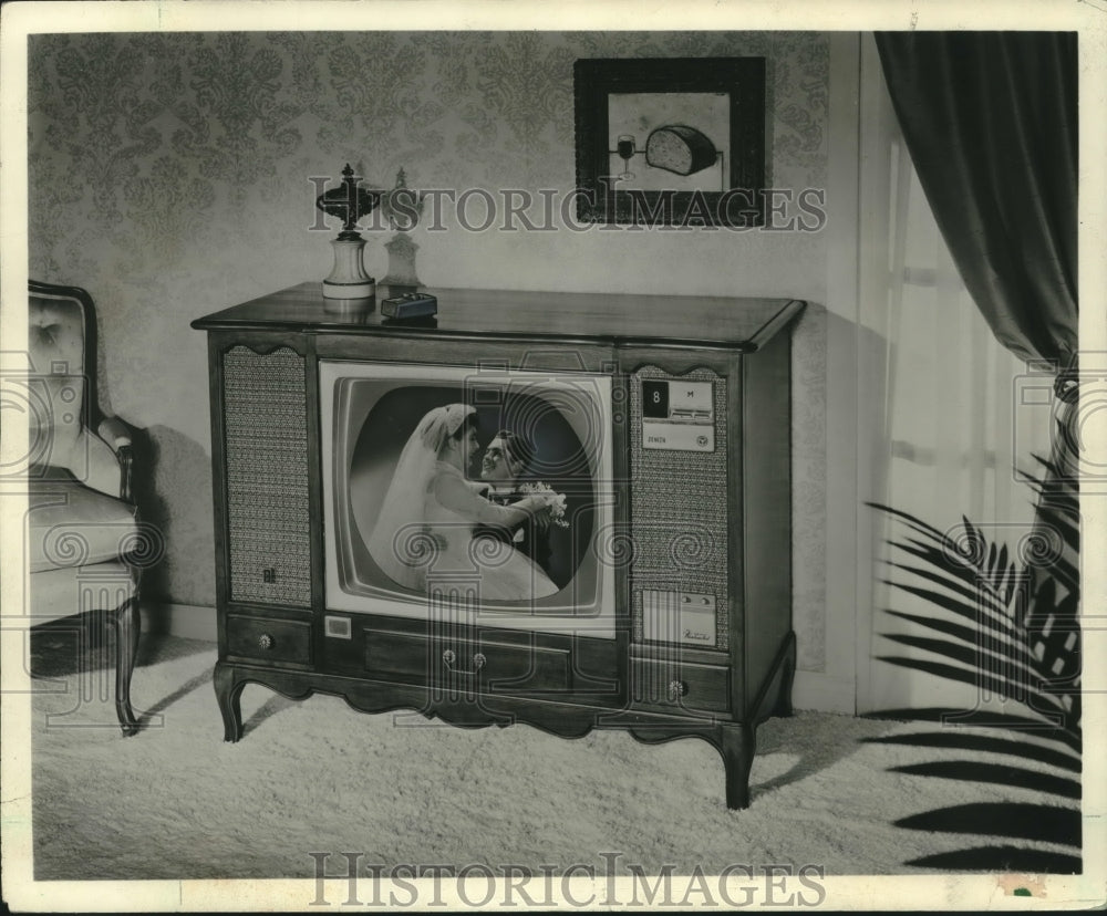 1987 Press Photo Retro High Fashion Color Television - mjc15152 - Historic Images