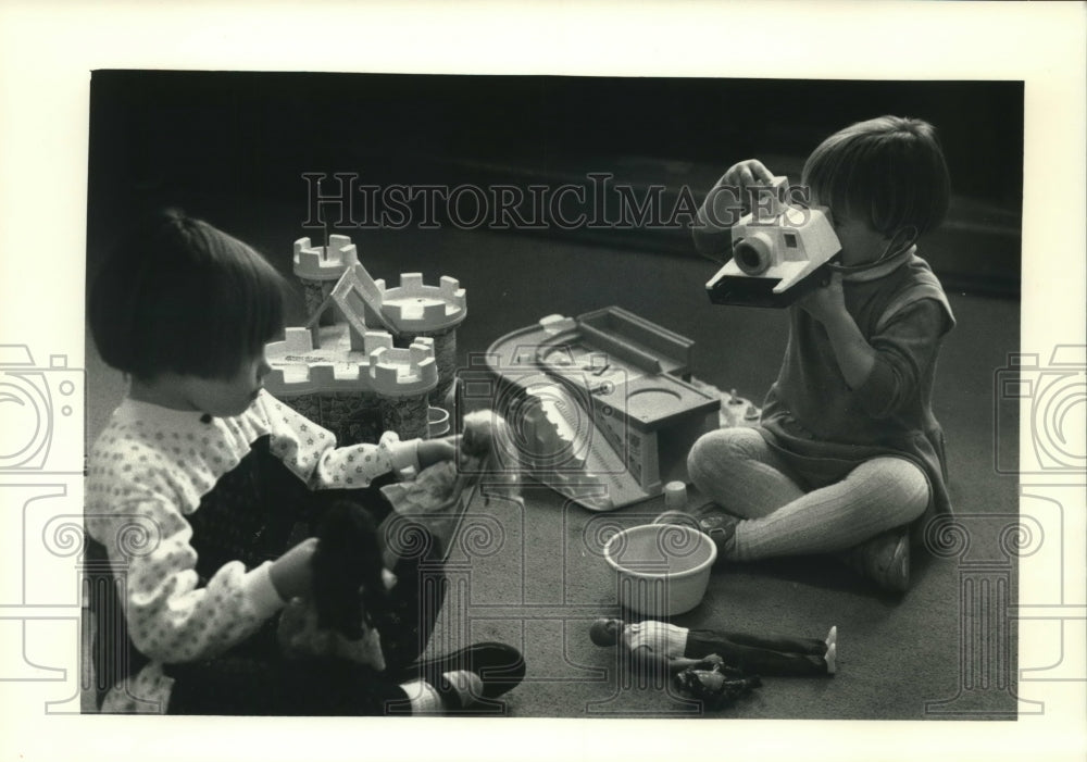 1990, Sisters at University of Wisconsin-Milwaukee Day Care Center - Historic Images
