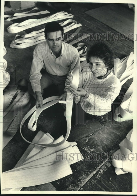 1988, Entrepreneur Sue Szykczak of Milwaukee owns Safeway Sling Co. - Historic Images