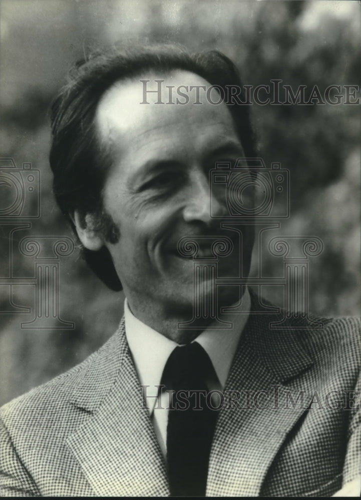 1985 Press Photo Claude Taittinger, president of Champagne Taittinger - Historic Images