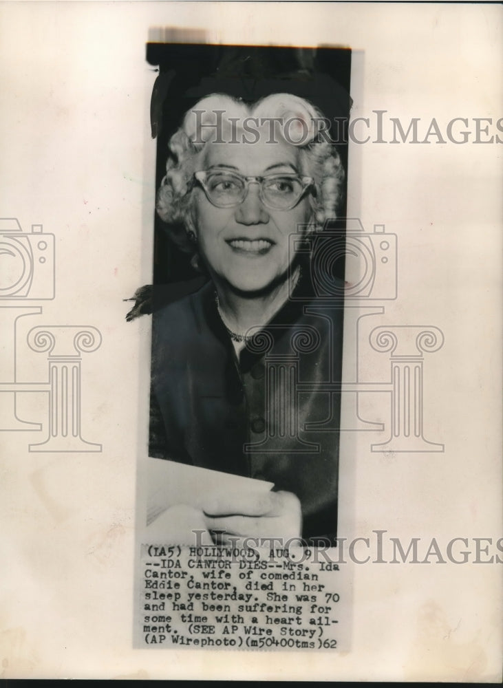 1962, Ida Cantor, wife of comedian Eddie Cantor - mjc15549 - Historic Images