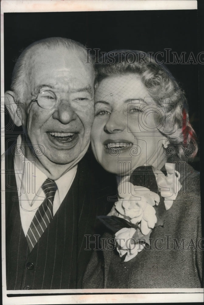 1959 Press Photo Actor Charles Coburn and wife Winifred Natzka in Las Vegas, NV - Historic Images