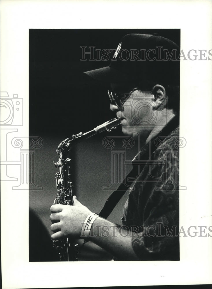 1992 Press Photo Steve Cooper at University of Wisconsin jazz camp - mjc15655 - Historic Images