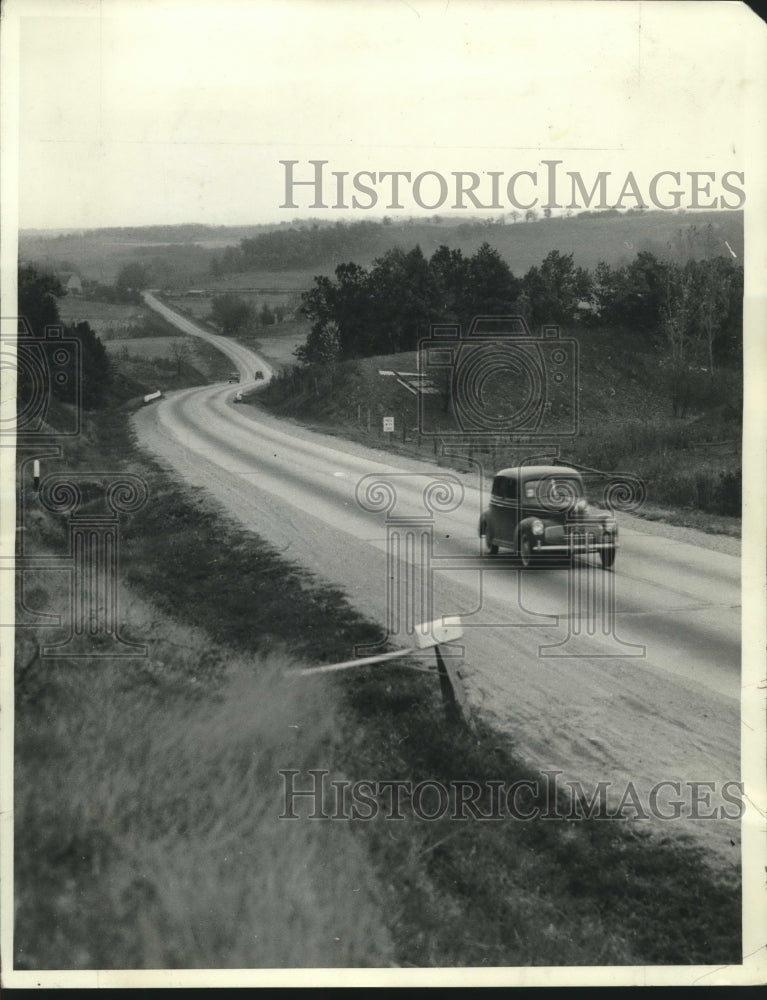 1939, Rolling country of Dane &amp; Sauk counties in Wisconsin on U.S. 12 - Historic Images