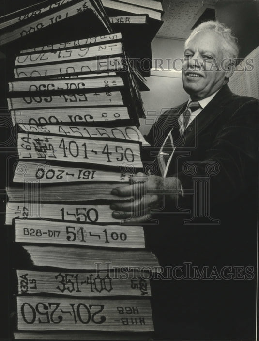 1981, University of Wisconsin English professor Frederic Cassidy - Historic Images