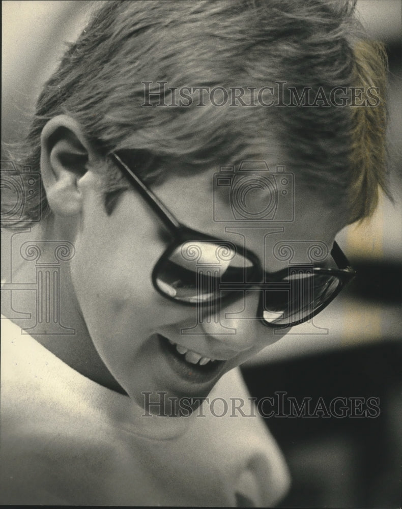 1988, Nic Behrends at language camp, UW-Washington County Center - Historic Images