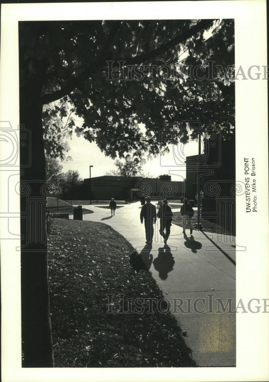 1991, Students at the UW-Stevens Point campus - mjc15817 - Historic Images