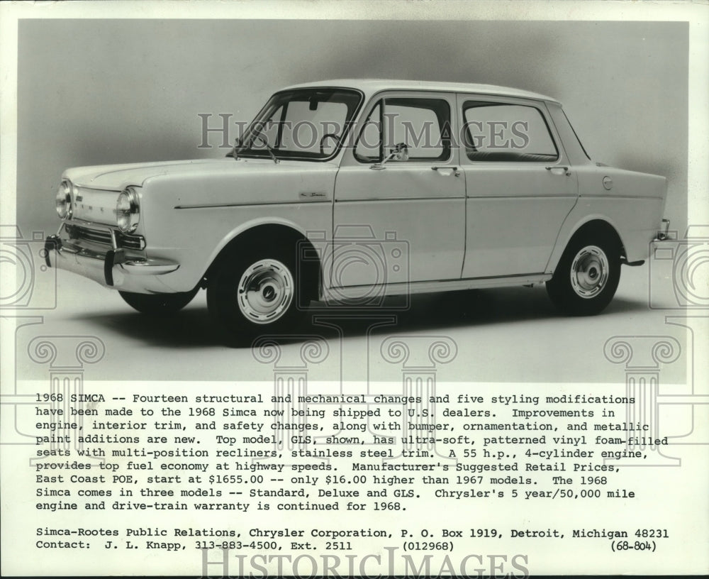 1968 Press Photo 1968 Simca GLS automobile - mjc15864 - Historic Images