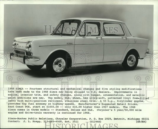 1968 Press Photo 1968 Simca GLS automobile - mjc15864 - Historic Images