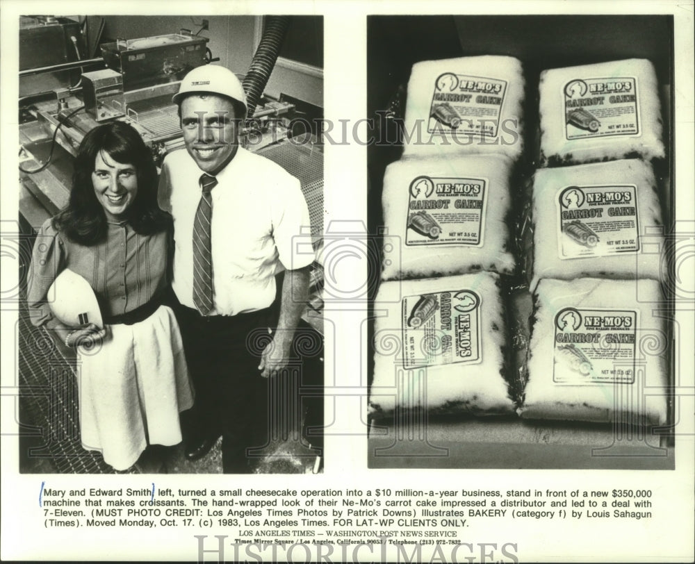 1983, Mary &amp; Edward Smith in their bakery in Escondico, California - Historic Images