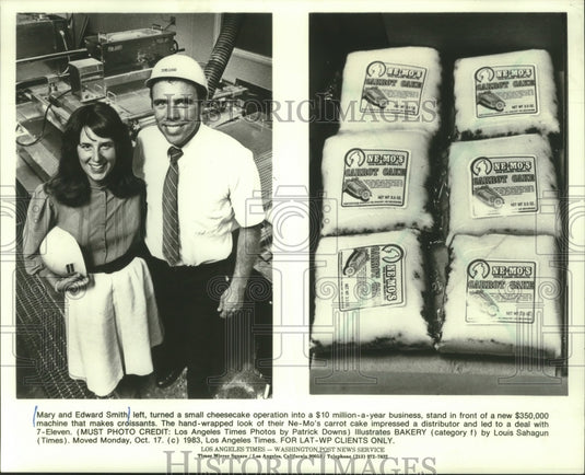 1983, Mary & Edward Smith in their bakery in Escondico, California - Historic Images