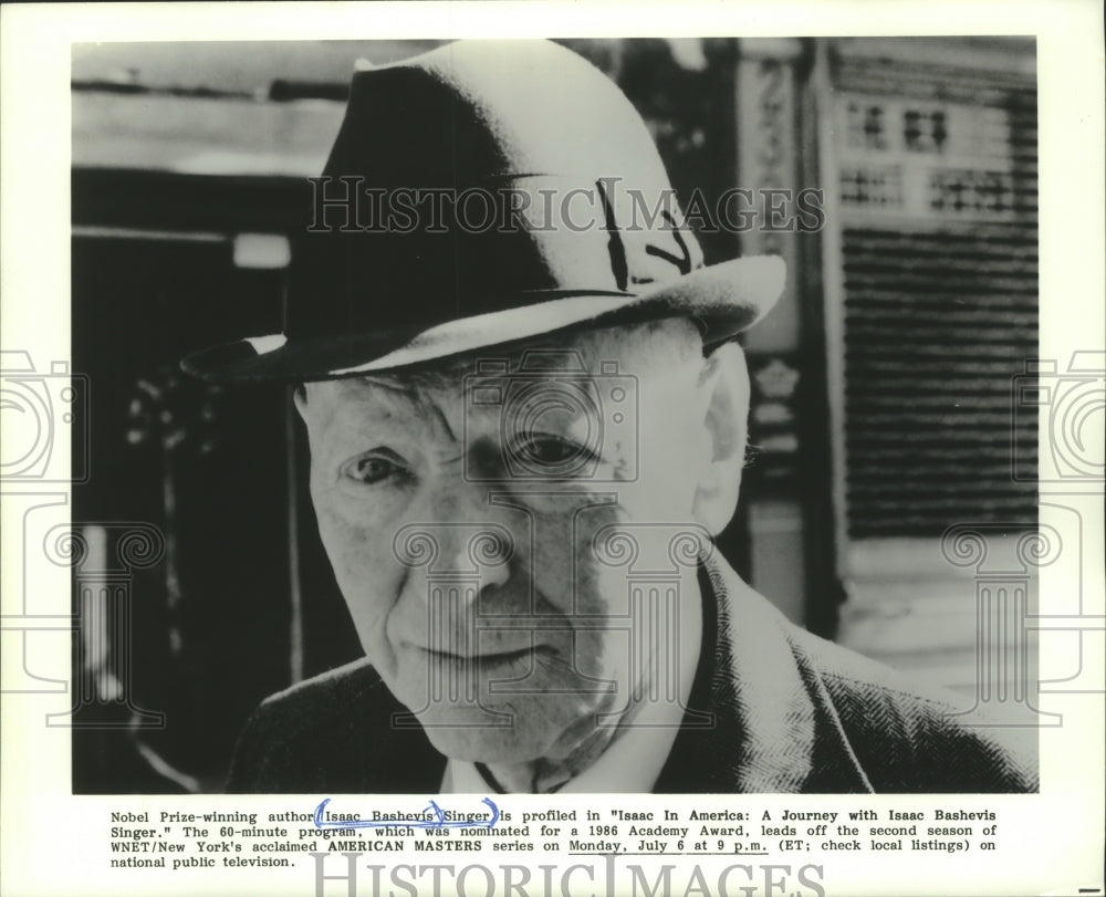 1987, Nobel Prize winning author Isaac Bashevis Singer - mjc16075 - Historic Images
