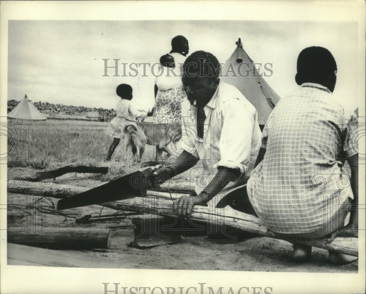 1968, Family builds a new home after being uprooted South Africa - Historic Images