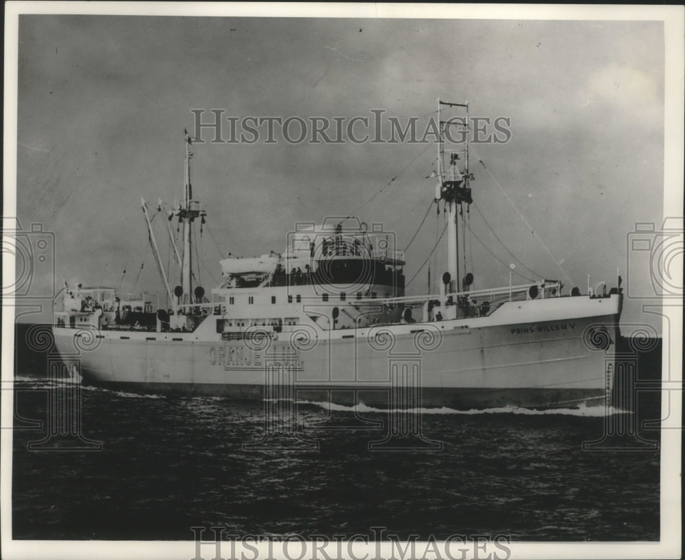 1960 Press Photo Photo of the Prince Willem I ship - mjc16124 - Historic Images