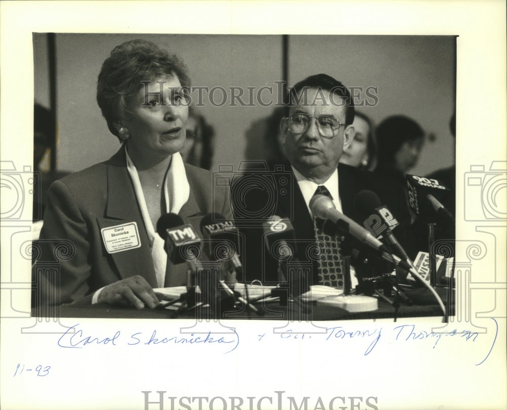 1993, Carol Skormicka &amp; Wisconsin Governor Tommy Thompson, Wisconsin - Historic Images