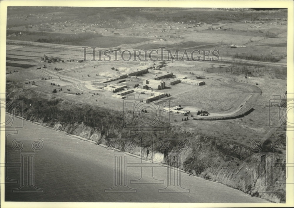 1981, Aerial view of site of School Sisters of Notre Dame of the Lake - Historic Images