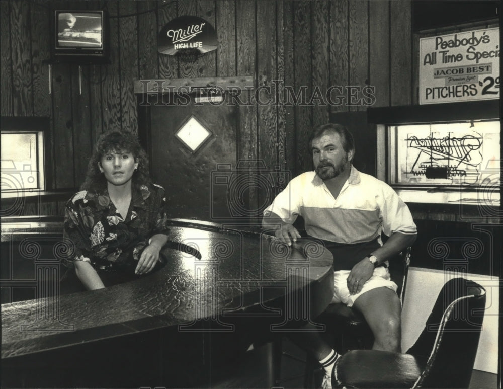 1990, Kimberly Schlei and Gary Schlei at Club Madison in Waukesha - Historic Images