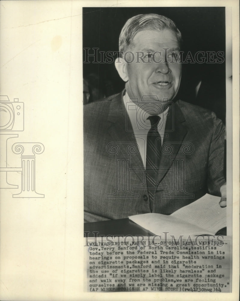 1964, Governor Terry Sanford of South Carolina in Washington - Historic Images