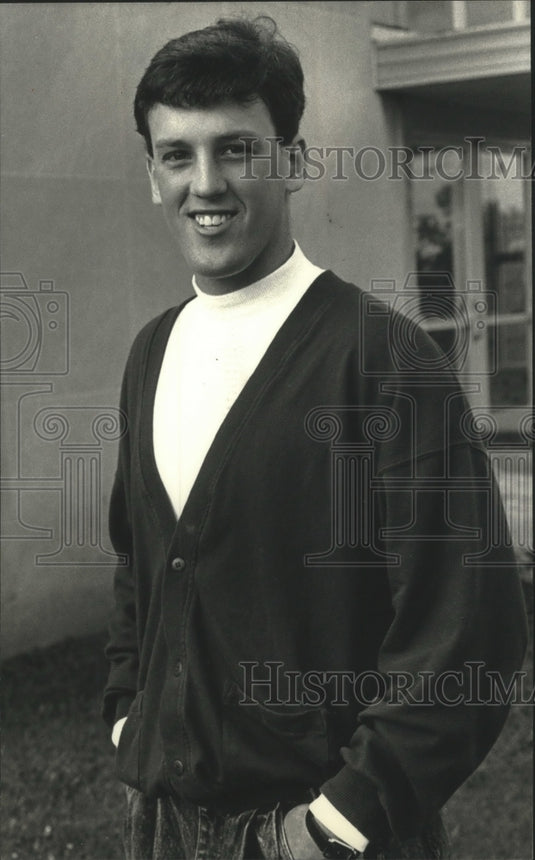 1990 Chad Scherer from Waukesha South High School in Wisconsin - Historic Images