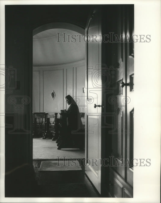 1963 Press Photo A simple chapel at Sisters of Misericorde - mjc17022 - Historic Images