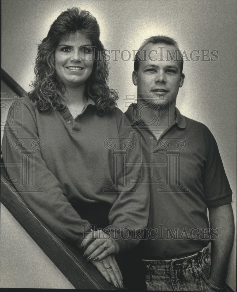 1991, Former Milwaukee police officer Jeff Schnell & his wife, Patty - Historic Images