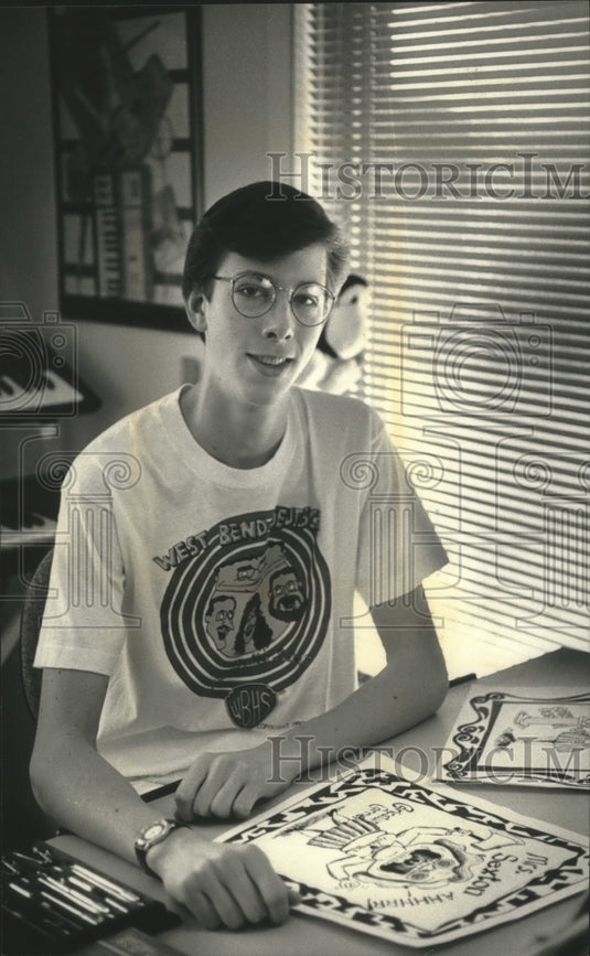 1991, Alan Seefeldt, valedictorian at West Bend East Side High School - Historic Images