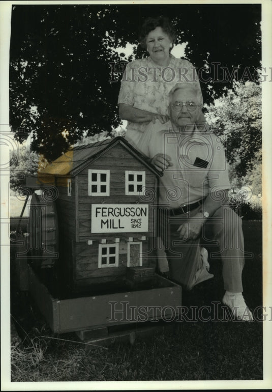 1993 Helen and Leroy Jensen's Stone Bank Saw Mill model Wisconsin - Historic Images