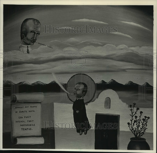 1988 Fred Stonehouse "AIDS Series" painting - Historic Images
