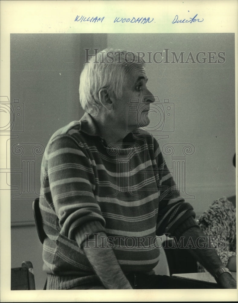 1986 Press Photo William Woodman, director, University of Wisconsin, Milwaukee - Historic Images